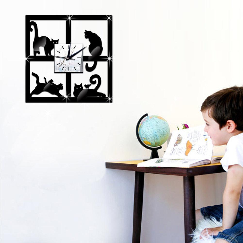 Acrylic cattail clock silent wall clock - Pacisia