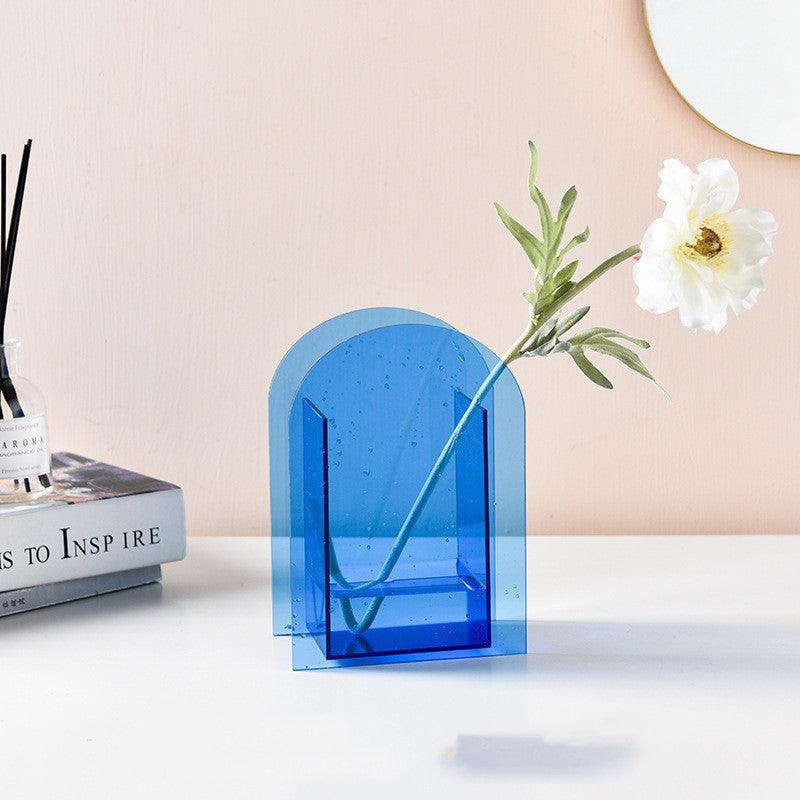 Acrylic Color Double-piece Geometric Shape Vase - Pacisia