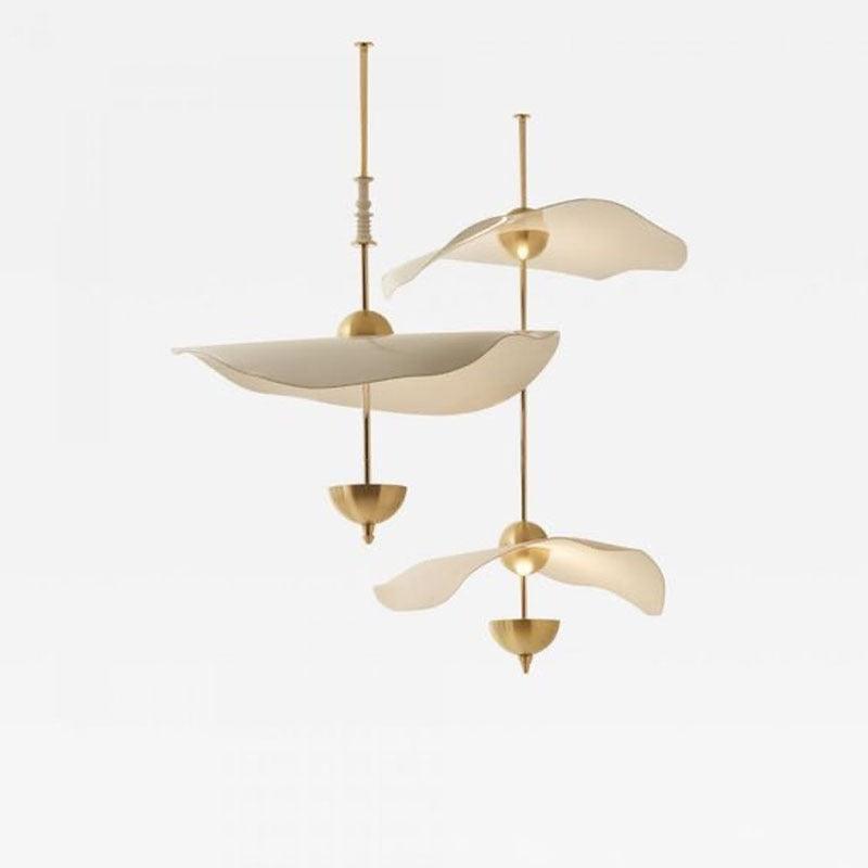 Acrylic Lotus Leaf Chandelier In Window - Pacisia