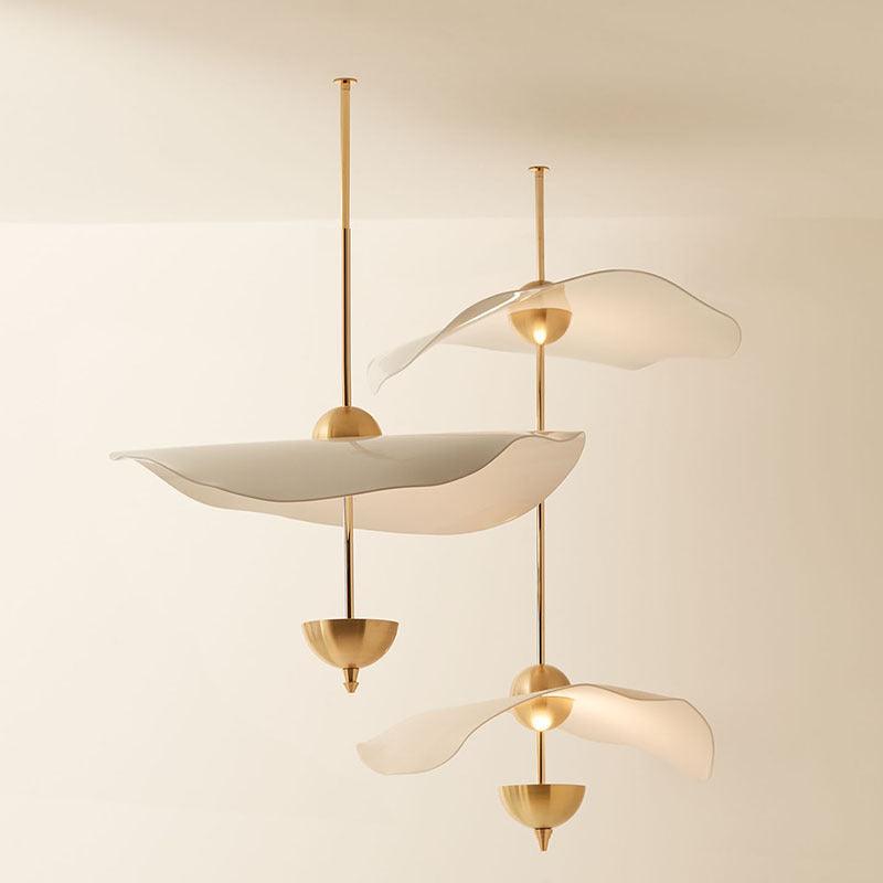 Acrylic Lotus Leaf Chandelier In Window - Pacisia