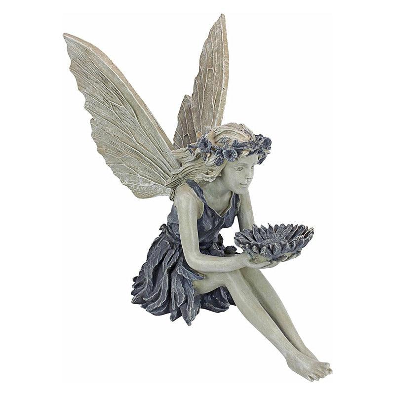 Fairy Sitting Garden Statue Ornament Decoration Resin Crafts Decor Accessories Home Landscaping Backyard Lawn Decoration - Pacisia