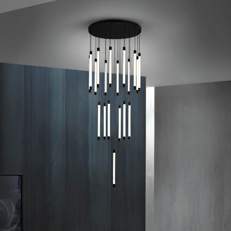 All Copper Duplex Staircase Long Chandelier - Pacisia