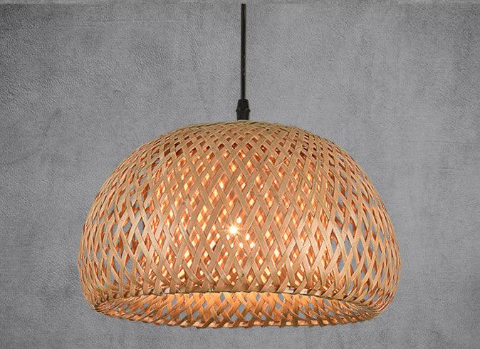 American Garden Bamboo Woven Chandelier Restaurant Southeast Asia Lamps - Pacisia