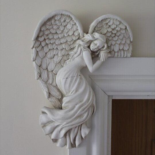 Door Frame Angel Wings Wall Sculpture Ornament Garden Home Decor Secret Fairy - Pacisia
