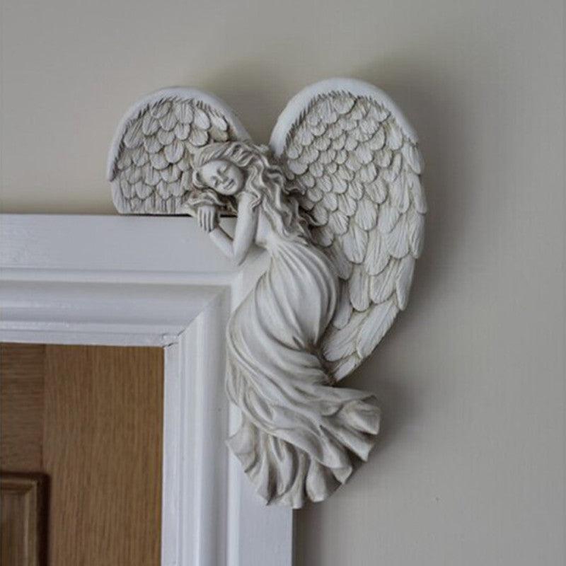 Door Frame Angel Wings Wall Sculpture Ornament Garden Home Decor Secret Fairy - Pacisia