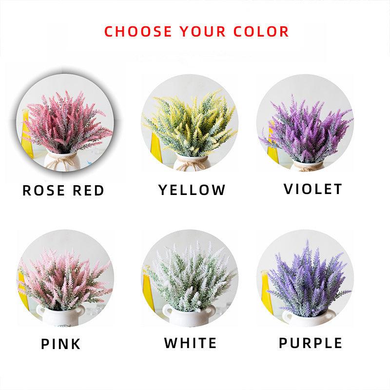 Artificial Flower Potted Plastic Flower Fake Bouquet Plant Home Decoration - Pacisia