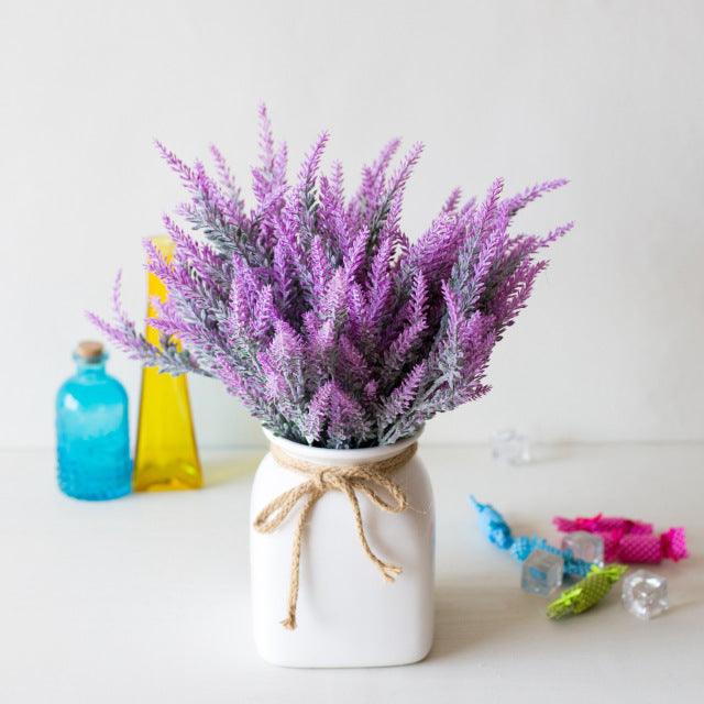Artificial Flower Potted Plastic Flower Fake Bouquet Plant Home Decoration - Pacisia