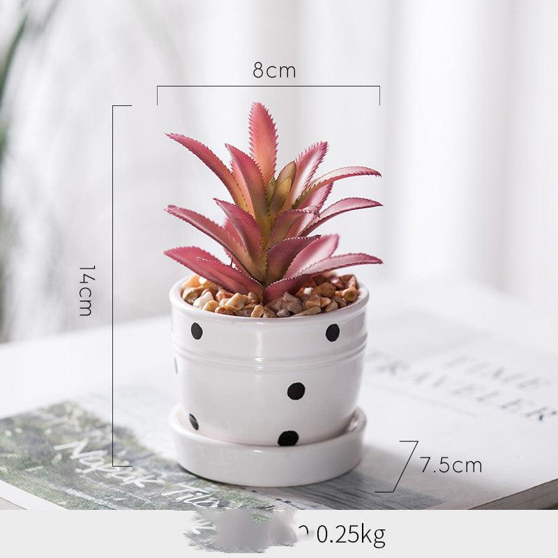 Artificial Green Plant Ornaments Potted Ornaments Green Plants Fake Flower Ornaments - Pacisia