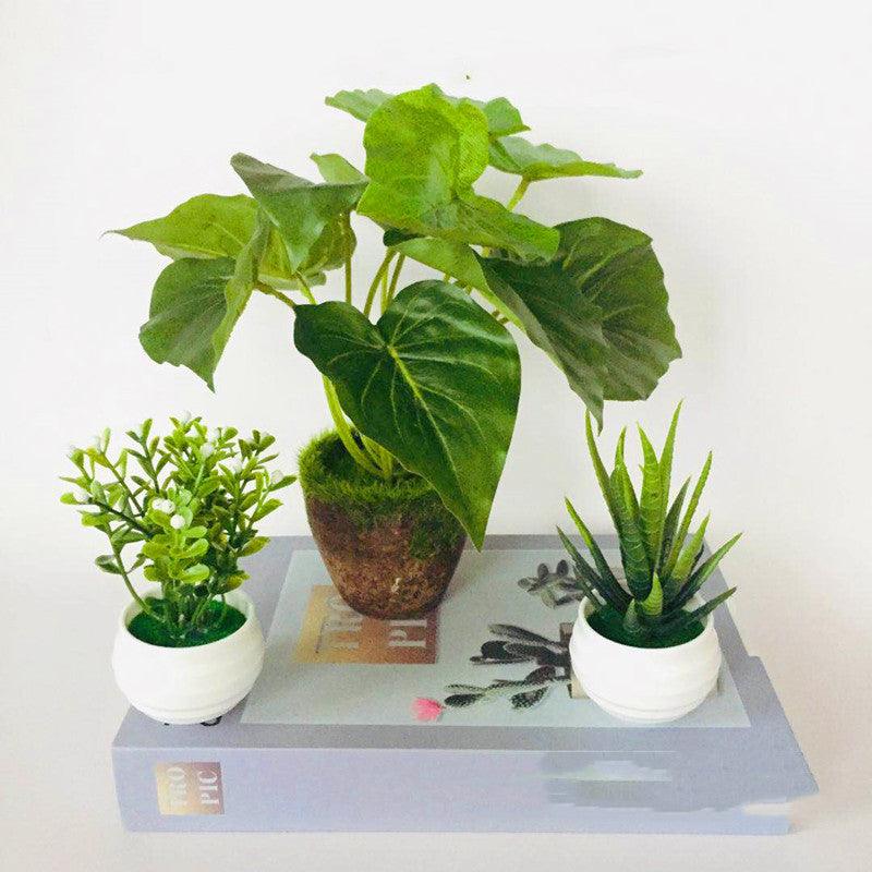Artificial Green Plants Potted Artificial Flowers Small Ornaments - Pacisia