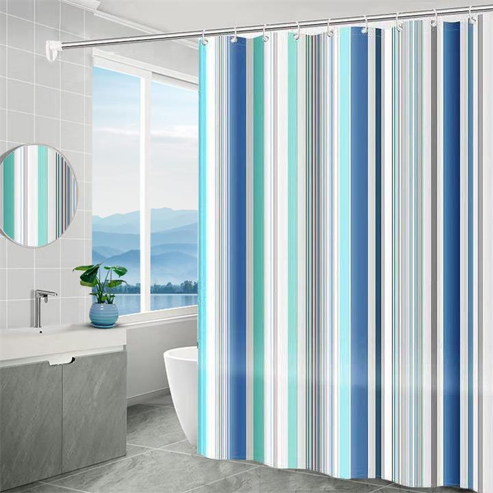 Bathroom Fashion Printing Non-perforated Shower Curtain - Pacisia