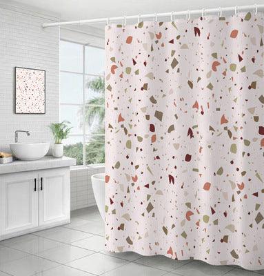 Bathroom Ins Morandi Terrazzo Shower Curtain - Pacisia