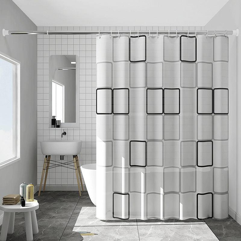 Bathroom Printing Waterproof Partition Shower Curtain - Pacisia