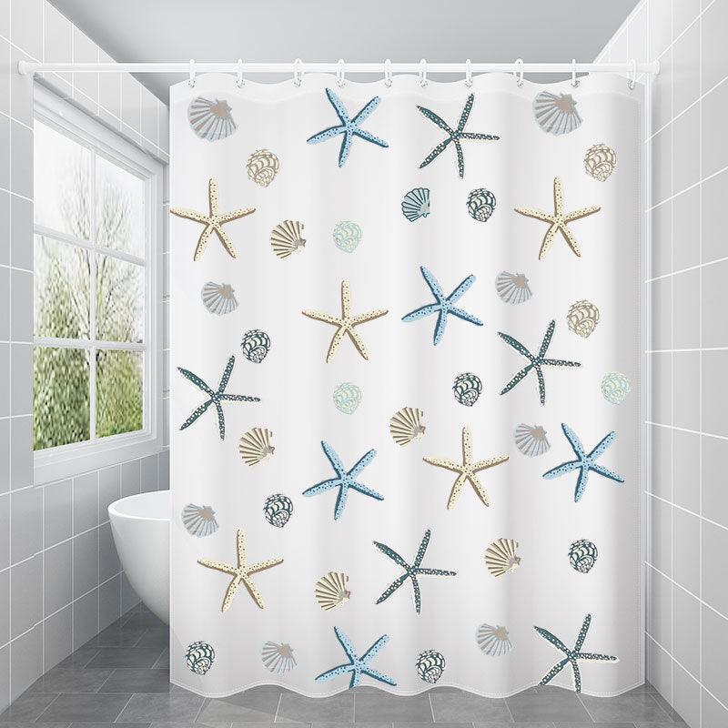 Bathroom Printing Waterproof Partition Shower Curtain - Pacisia