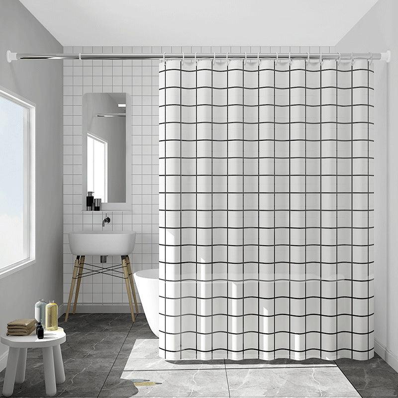 Bathroom Printing Waterproof Partition Shower Curtain - Pacisia