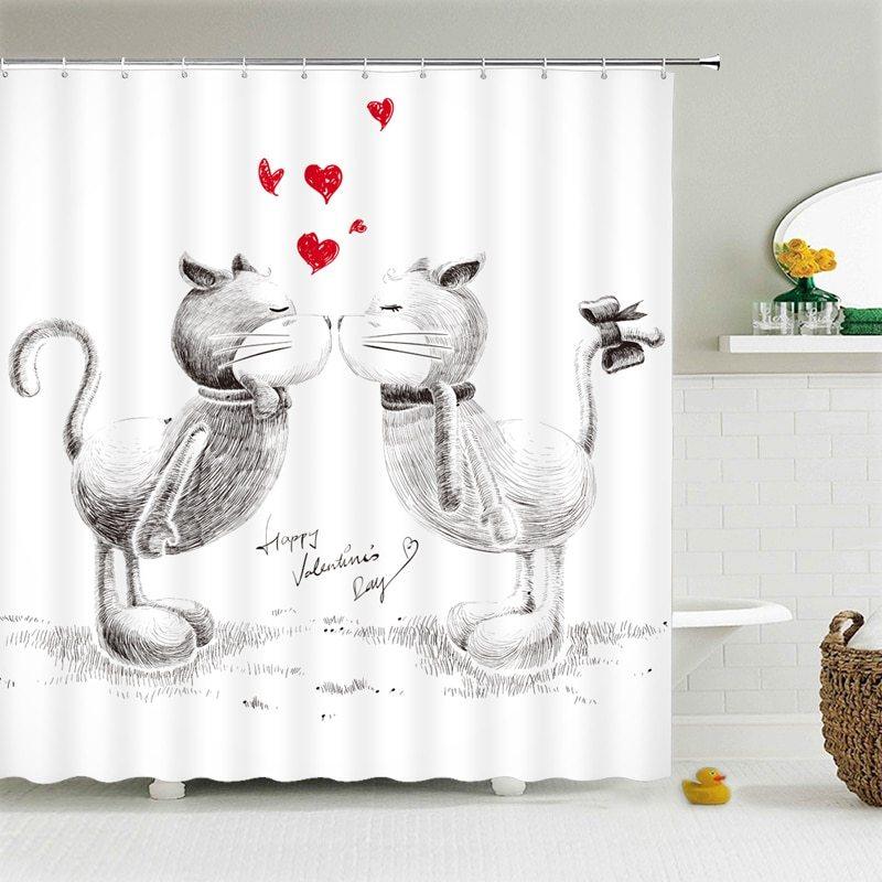 Bathroom Shower Curtain Waterproof And Mildew Proof Polyester Bathroom Curtain Animal Series - Pacisia