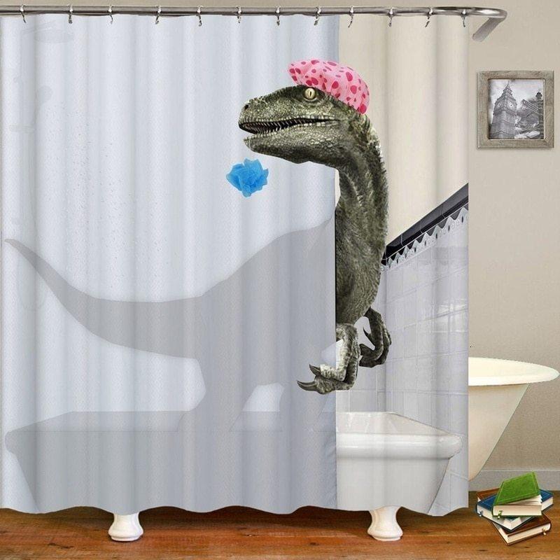 Bathroom Shower Curtain Waterproof And Mildew Proof Polyester Bathroom Curtain Animal Series - Pacisia
