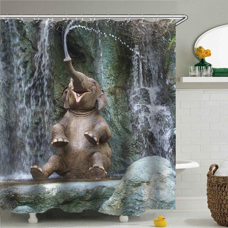 Bathroom Shower Curtain Waterproof And Mildew Proof Polyester Bathroom Curtain Animal Series - Pacisia