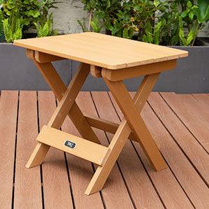 TALE Adirondack Portable Folding Side Table Square All-Weather And Fade-Resistant Plastic Wood Table Perfect For Outdoor Garden, Beach, Camping, Picnics,Ban Amazon - Pacisia