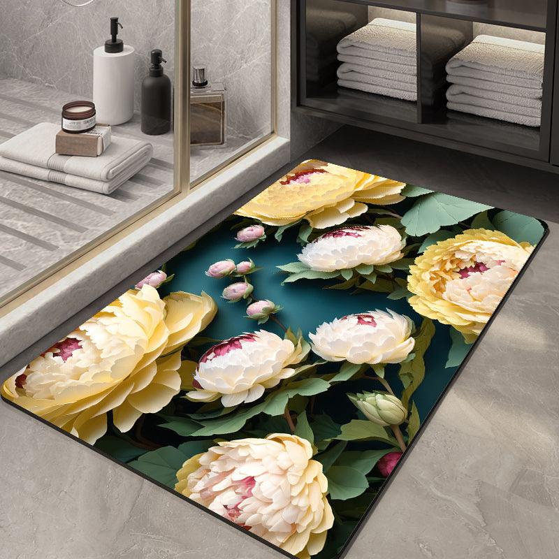 Soft Diatom Ooze Floor Bathroom Absorbent Bathroom Step Mat Quick-drying Non-slip Toilet Door Mat - Pacisia