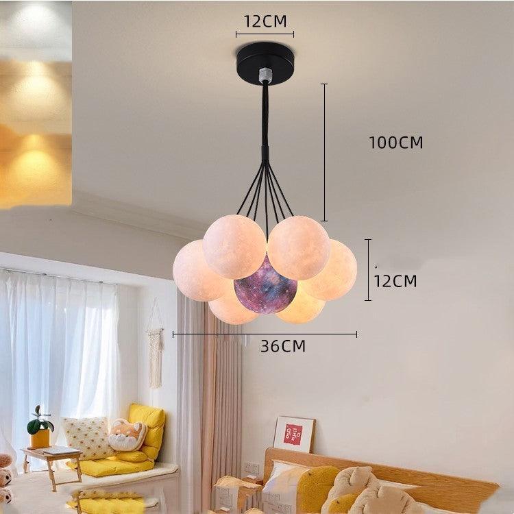 Bedroom Chandelier Nordic Lamps Creative Moon Bubble Lights - Pacisia