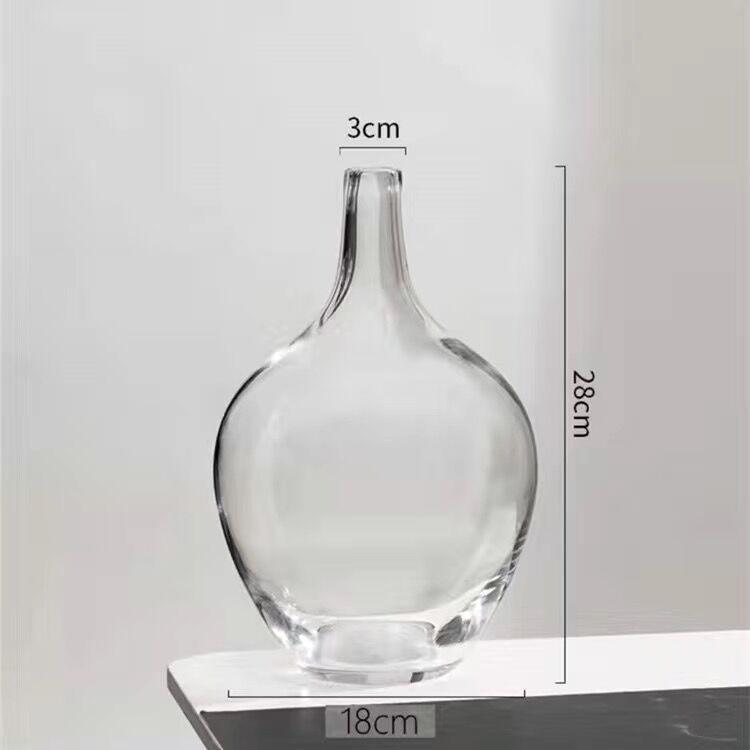 Big Glass Vase Living Room Dried Flowers Nordic Ins Style Glass - Pacisia