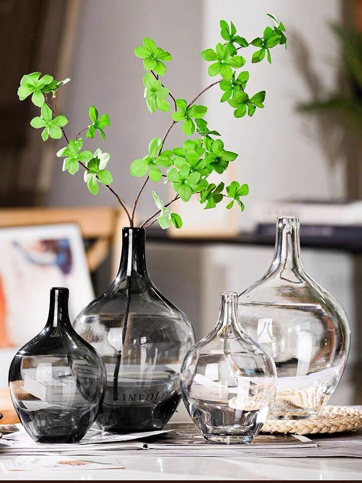 Big Glass Vase Living Room Dried Flowers Nordic Ins Style Glass - Pacisia