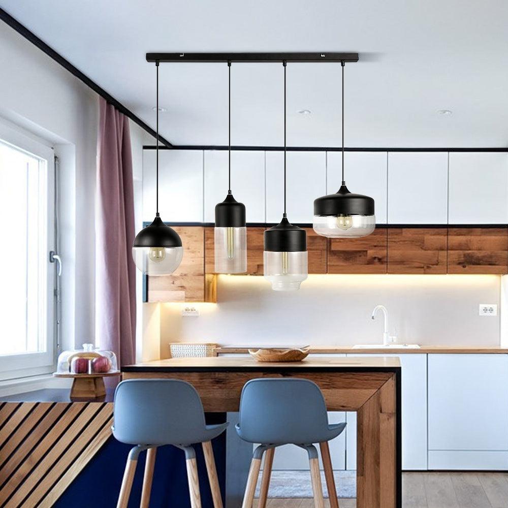 Black Amber Transparent Glass Chandelier - Pacisia