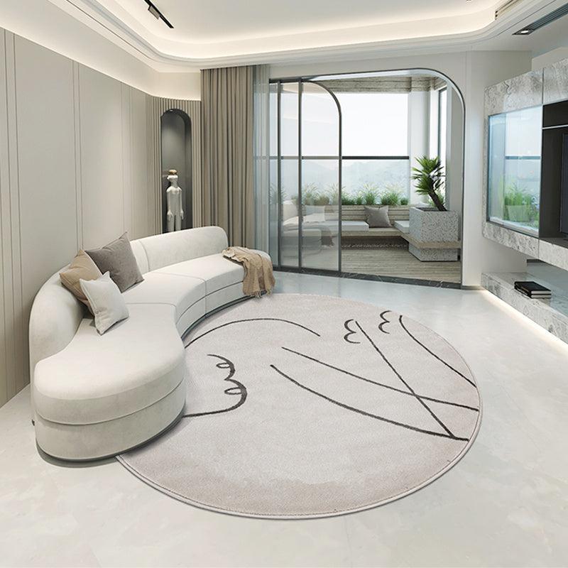 Black And White Round Carpet Zebra Lines - Pacisia