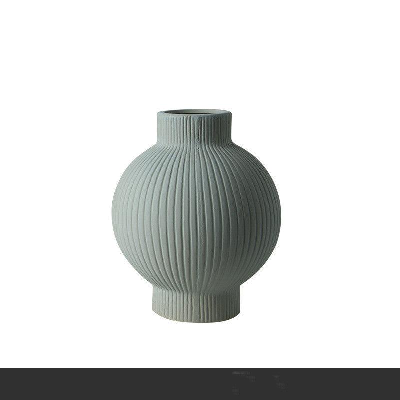 Blue And White Handmade Ceramic Texture Living Room Flower Arrangement Vase - Pacisia