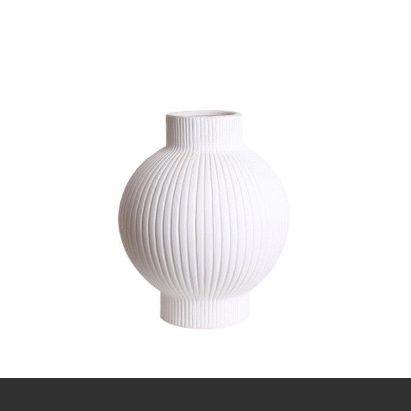 Blue And White Handmade Ceramic Texture Living Room Flower Arrangement Vase - Pacisia