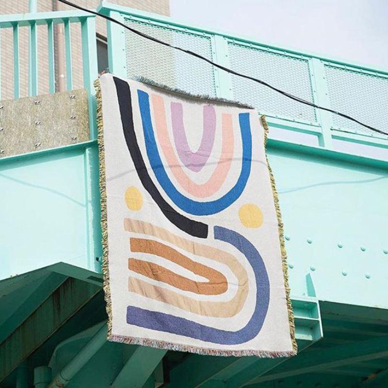 Bohemian Rainbow Blanket Tapestry Home Decor - Pacisia