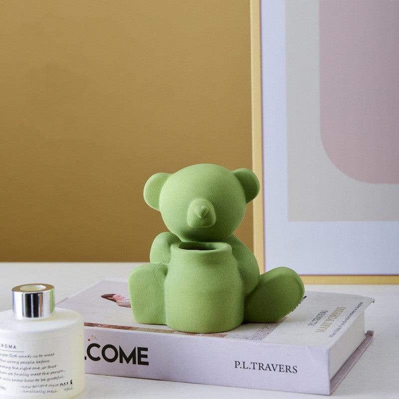 Creative Ceramic Small Vase Decoration Light Luxury Violent Bear TV Cabinet Decoration - Pacisia