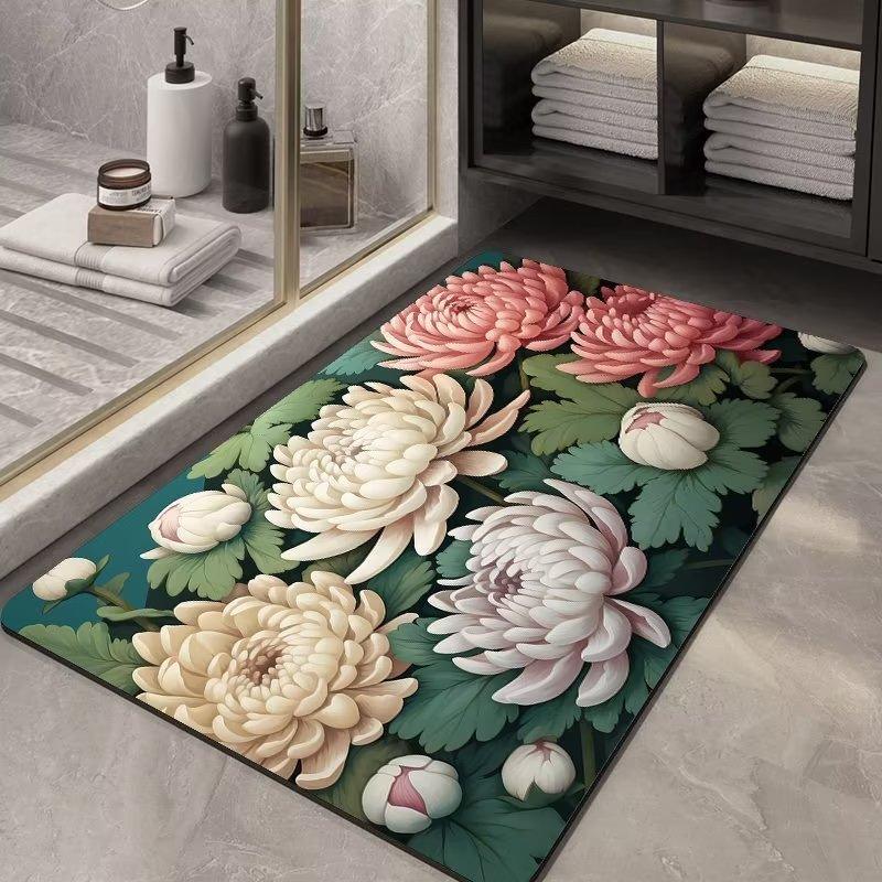 Soft Diatom Ooze Floor Bathroom Absorbent Bathroom Step Mat Quick-drying Non-slip Toilet Door Mat - Pacisia