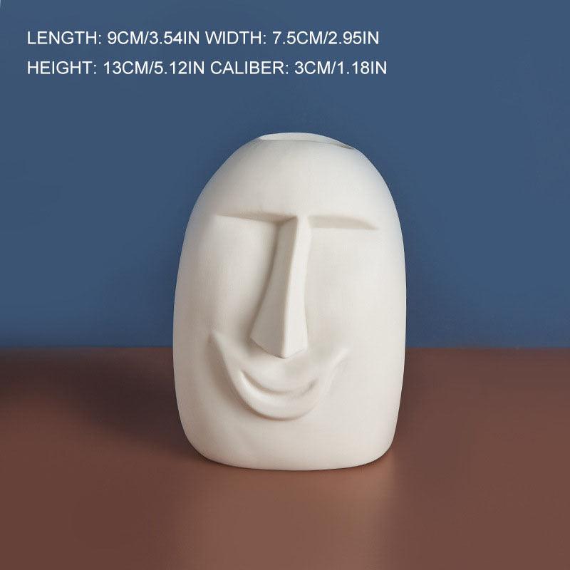 Ceramic Face Vase Decoration Living Room Home TV Cabinet Decoration - Pacisia