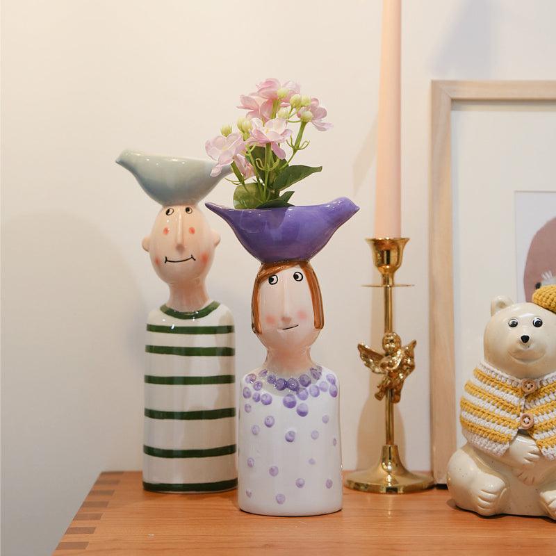 Ceramic Funny Dry Flower Vase Ornaments - Pacisia