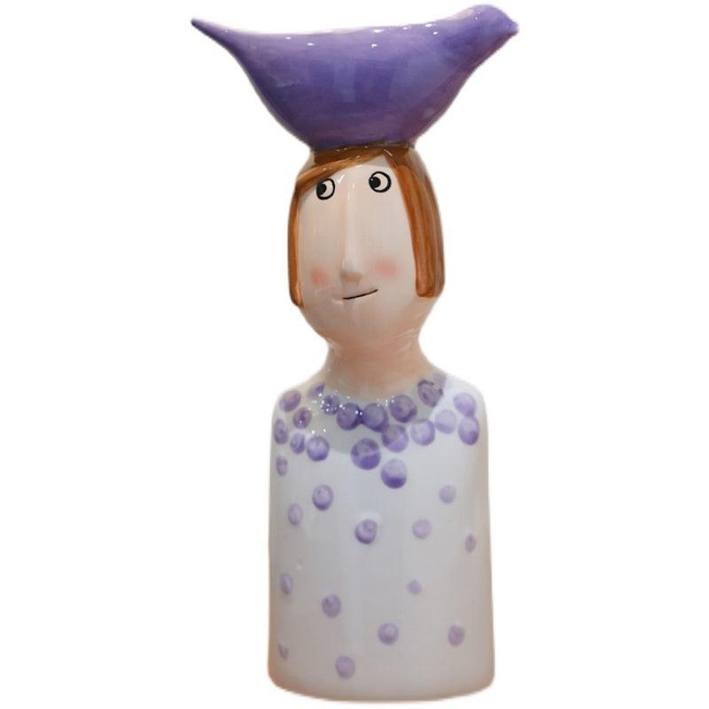 Ceramic Funny Dry Flower Vase Ornaments - Pacisia