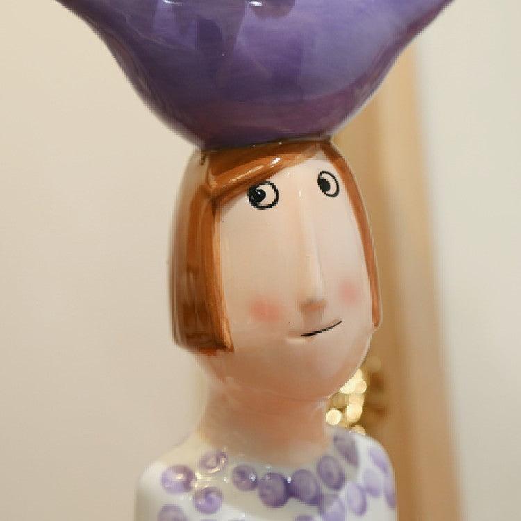 Ceramic Funny Dry Flower Vase Ornaments - Pacisia