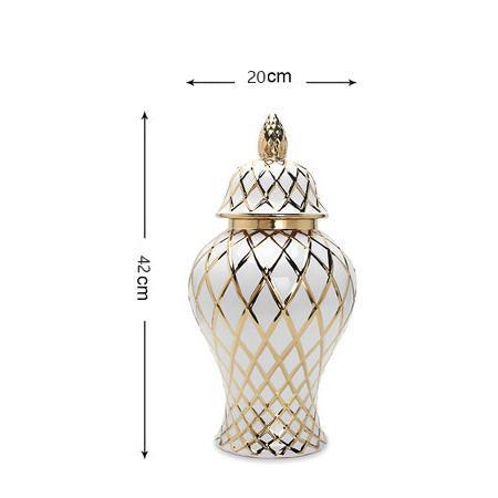 Ceramic Gold General Vase Flower Insert - Pacisia