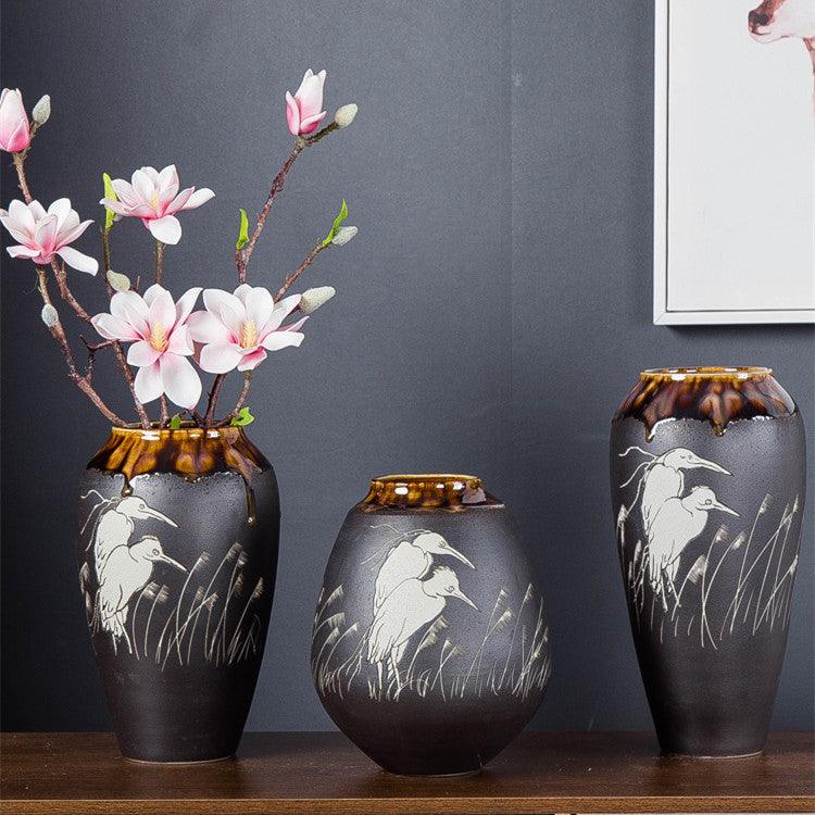 Ceramic Handmade Vase Home Living Room Decoration Creative Ornaments - Pacisia