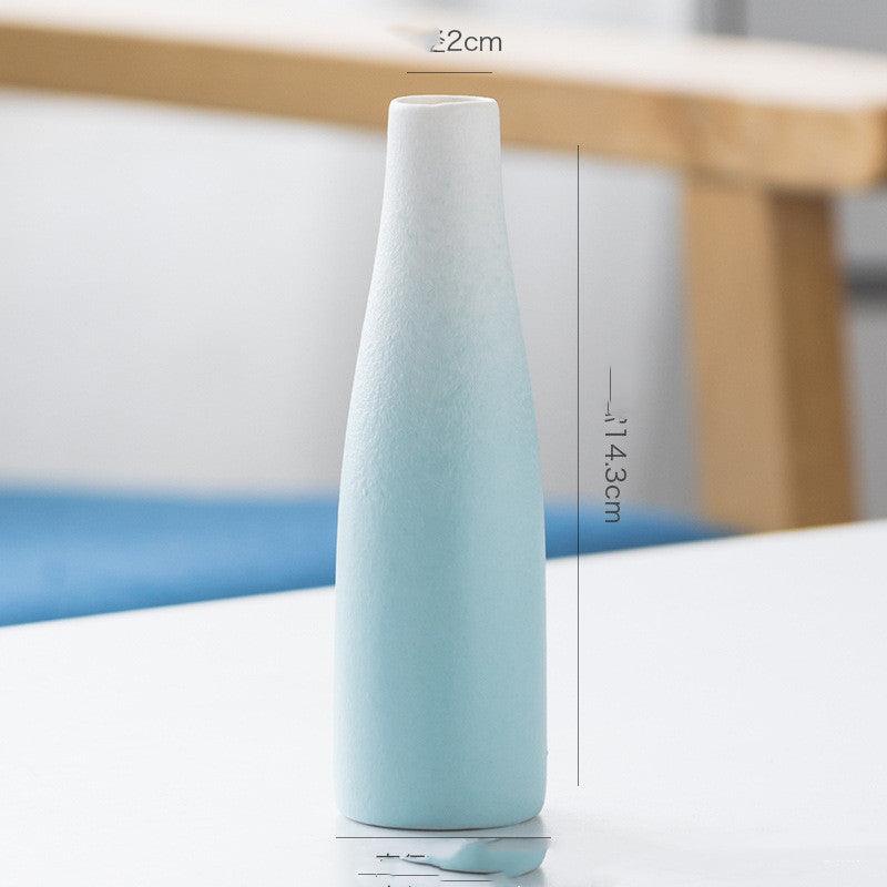 Ceramic Small Mouth Vase Crafts Home Decoration Accessories Nordic Ins Gypsophila - Pacisia
