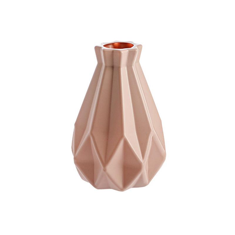 Ceramic Vase Creative Nordic Plastic Morandi Living Room Decoration Glass Vase Hydroponic Creative Vase Wholesale - Pacisia
