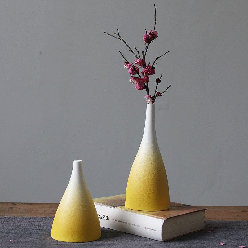 Ceramic Vase Creative Simple Decoration Gradient Frosted - Pacisia