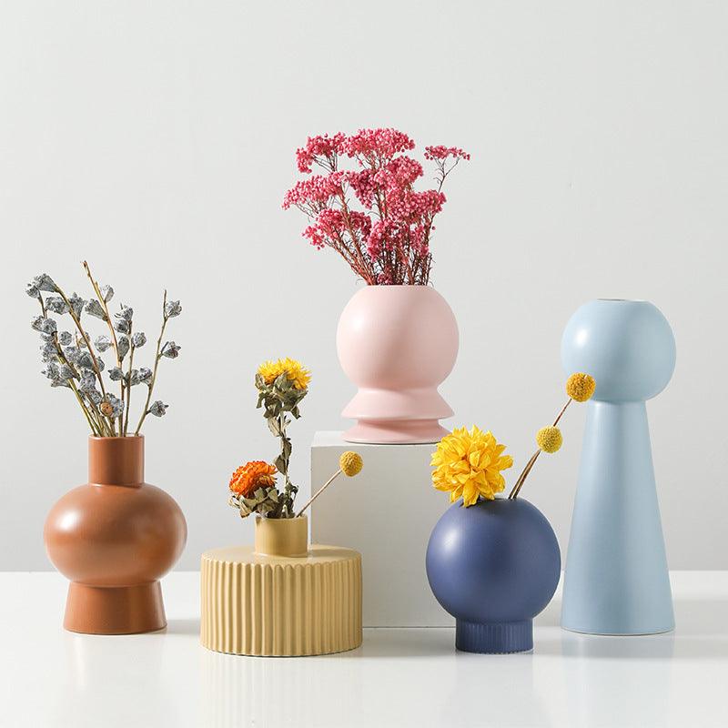Ceramic Vase Decoration Living Room Home Flower Arrangement - Pacisia