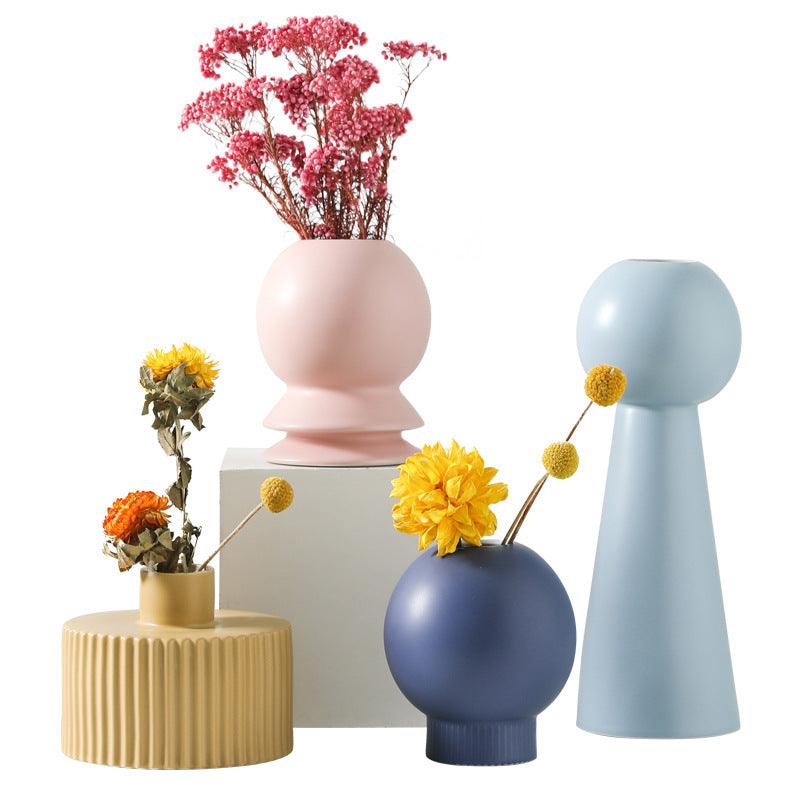 Ceramic Vase Decoration Living Room Home Flower Arrangement - Pacisia