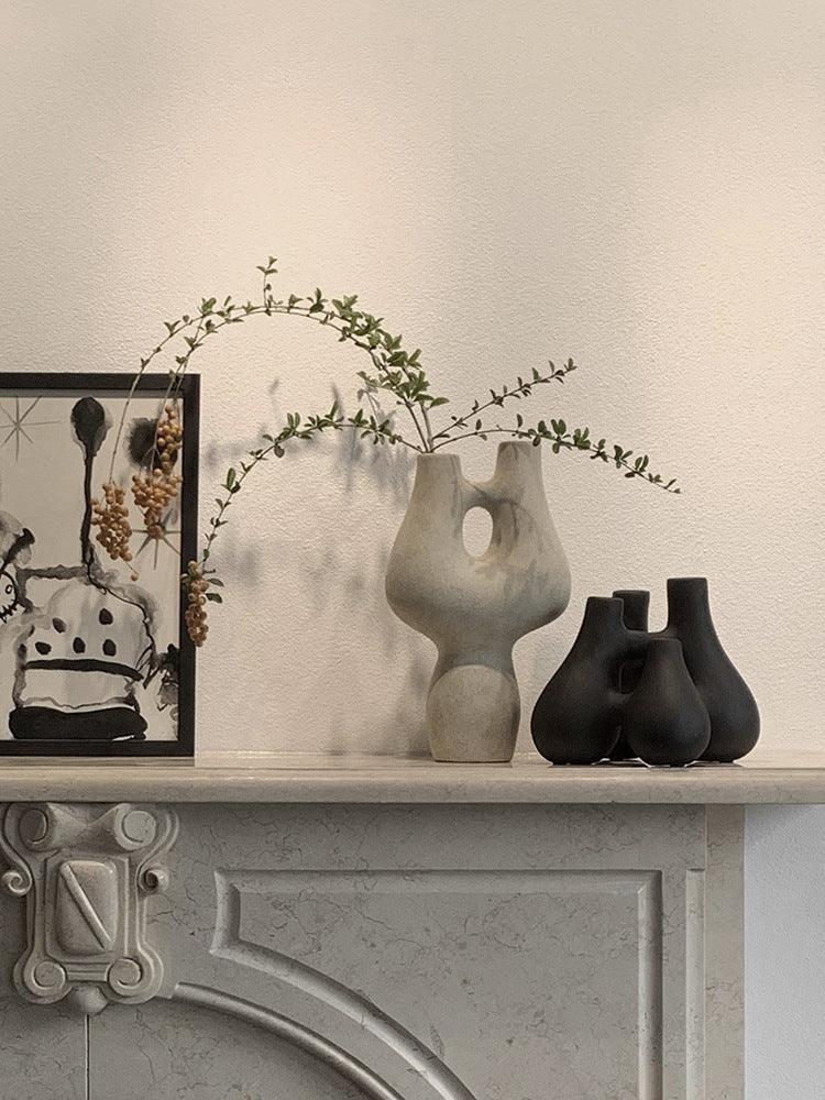 Ceramic Vase Decoration Nordic Minimalist Home Art Modern Hydroponic Flower Container - Pacisia