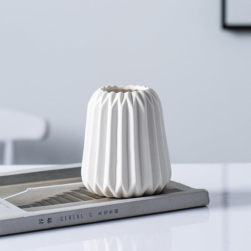 Ceramic Vase Hydroponic Origami Ornaments Modern Simple Nordic Creative - Pacisia