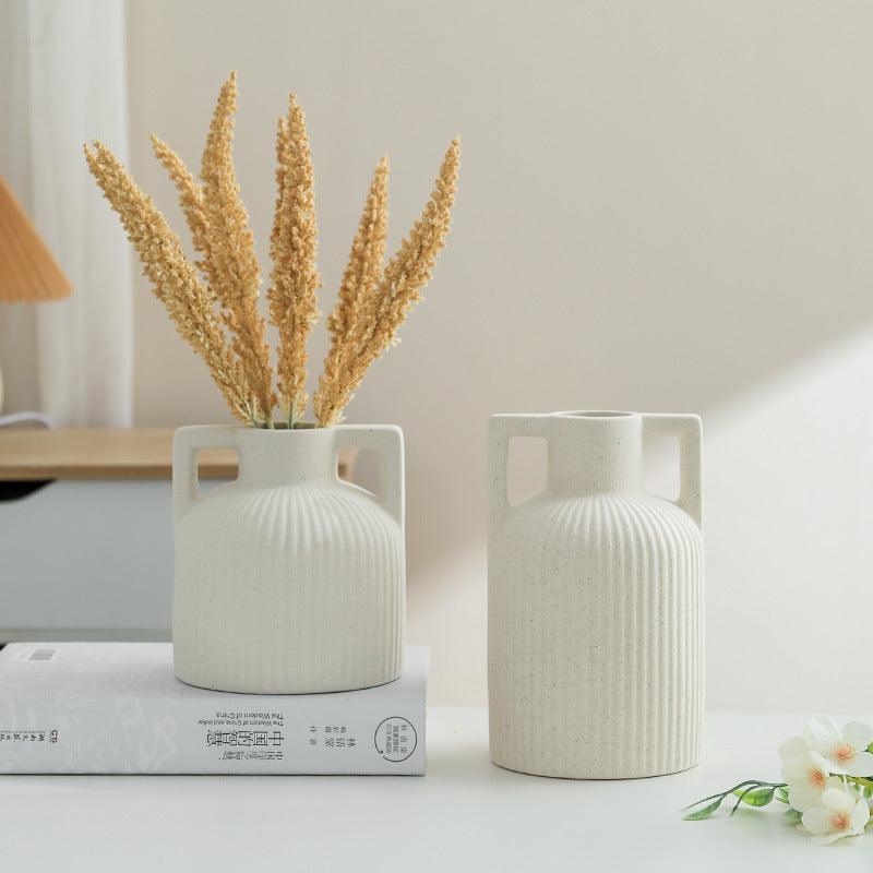 Ceramic White Dry Flower Vase - Pacisia