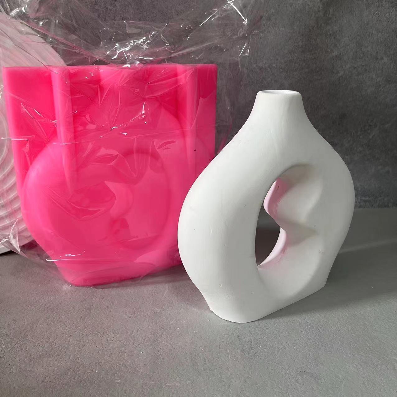Circle Vase Plaster Silicone Mold - Pacisia