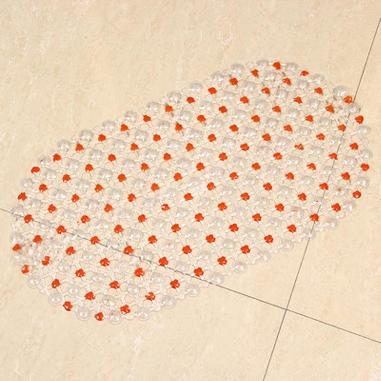 Colorful Beads Bathroom Non-slip Mat Hollow Foot Mat Suction Cup Floor Mat - Pacisia