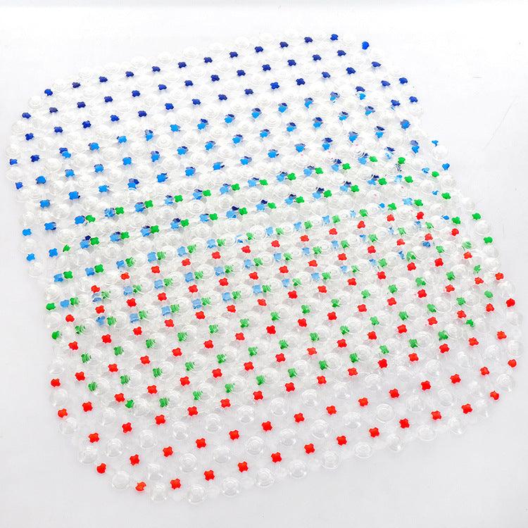Colorful Beads Bathroom Non-slip Mat Hollow Foot Mat Suction Cup Floor Mat - Pacisia